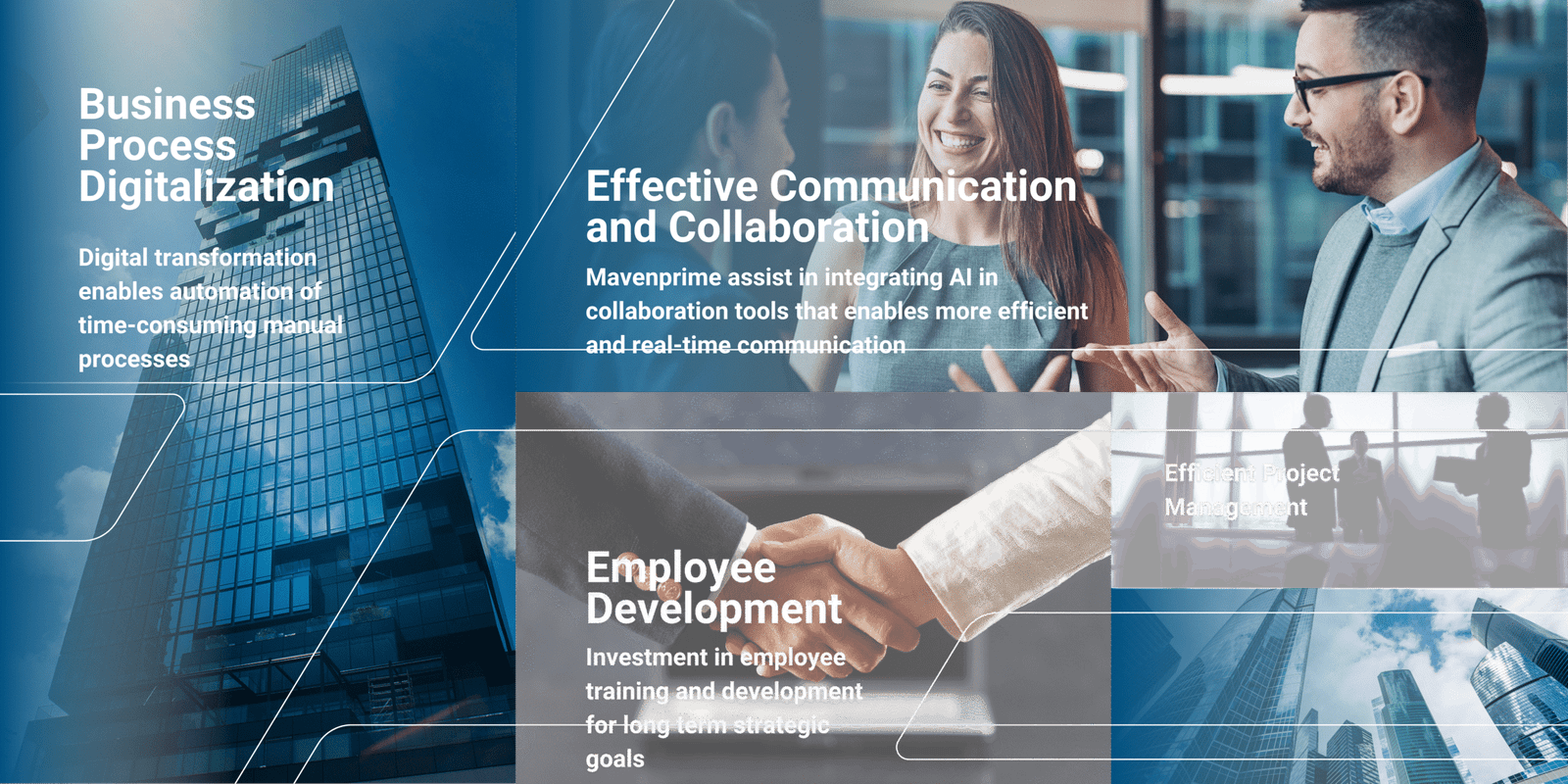 Blue Corporate Employee Development Office Banner